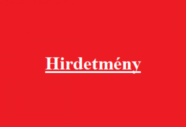 HIRDETMÉNY - PARTNERSÉGI EGYEZTETÉS HIRDETMÉNY - PARTNERSÉGI EGYEZTETÉS